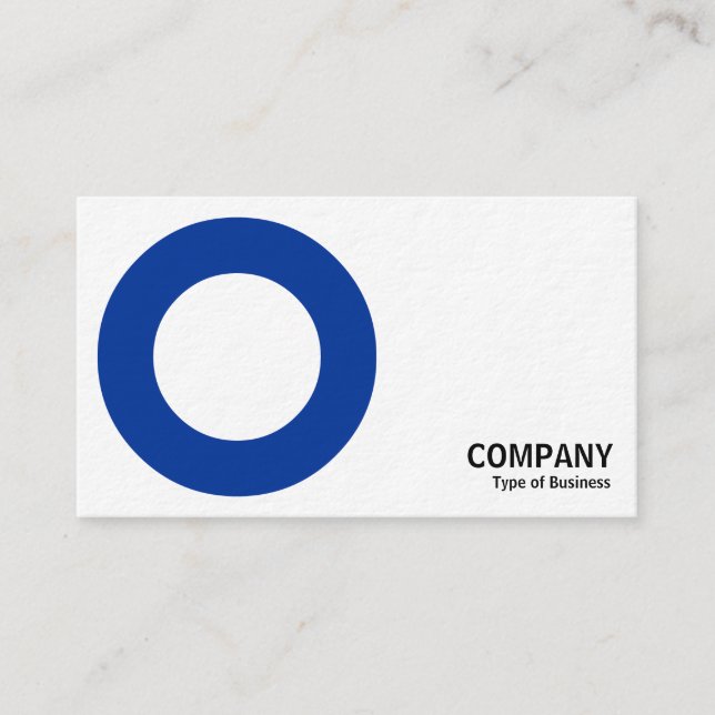 Geometropolis - Bold Circle - Navy Blue Visitenkarte (Vorderseite)
