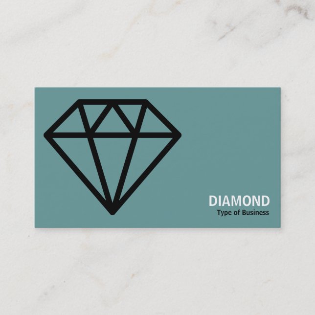 Geometropolis - Diamant - Schwarz auf Meeresgrün Visitenkarte (Vorderseite)