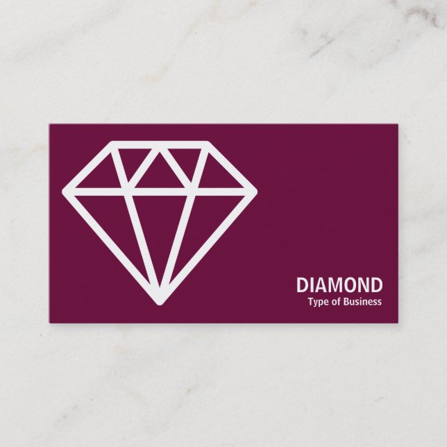 Geometropolis - Diamond - Weiß auf DP Crimson Visitenkarte (Vorderseite)