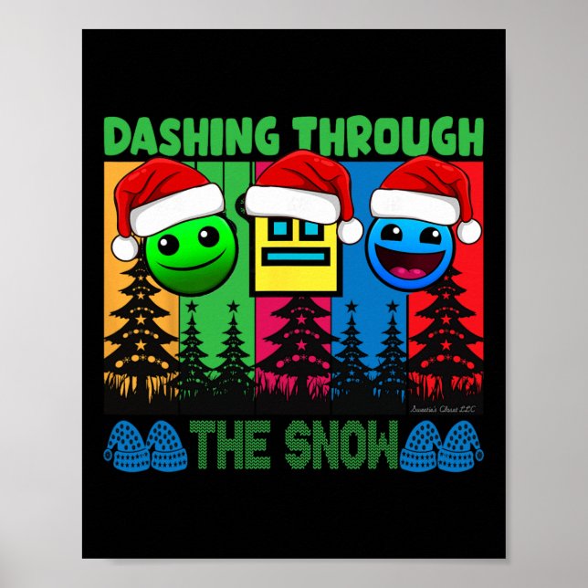 Geometry Dash Durch Den Schnee Schlaf-Dash-Spiel  Poster (Vorne)