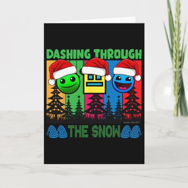 Geometry Dashing Through The Snow Sleep Dash Game  Karte (Vorderseite)