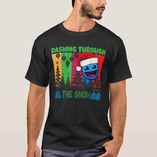 Geometry Dashing Through The Snow Sleep Dash Game  T-Shirt (Vorderseite)