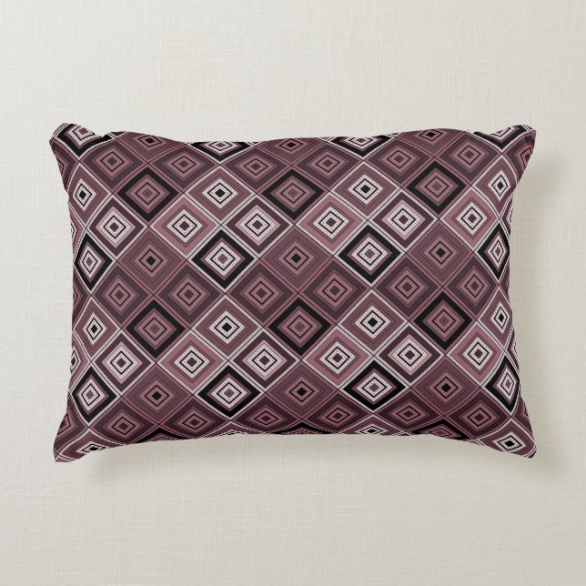 Geometry ethnic patchwork brown burgundy  dekokissen (Vorderseite)