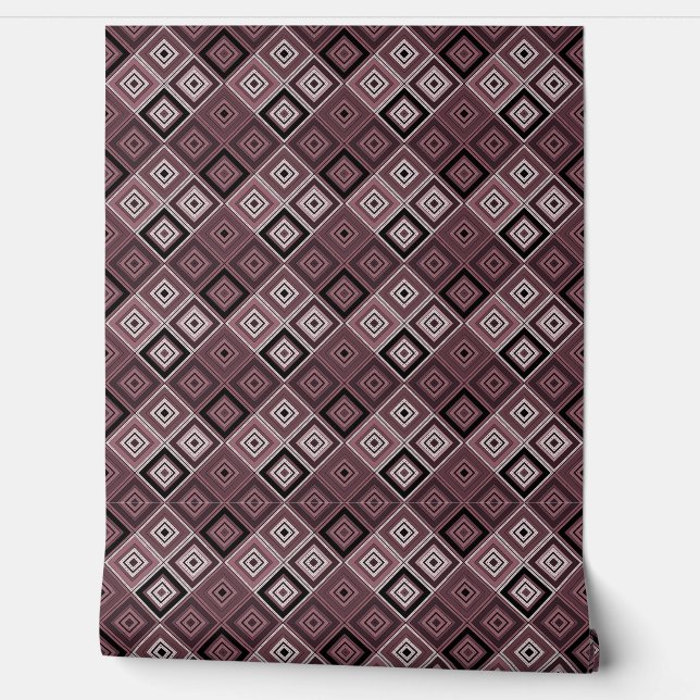 Geometry ethnic patchwork brown burgundy  tapete (Abrollen)