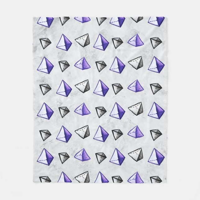 Geometry Geek Pyramid Muster Fleecedecke (Vorderseite)