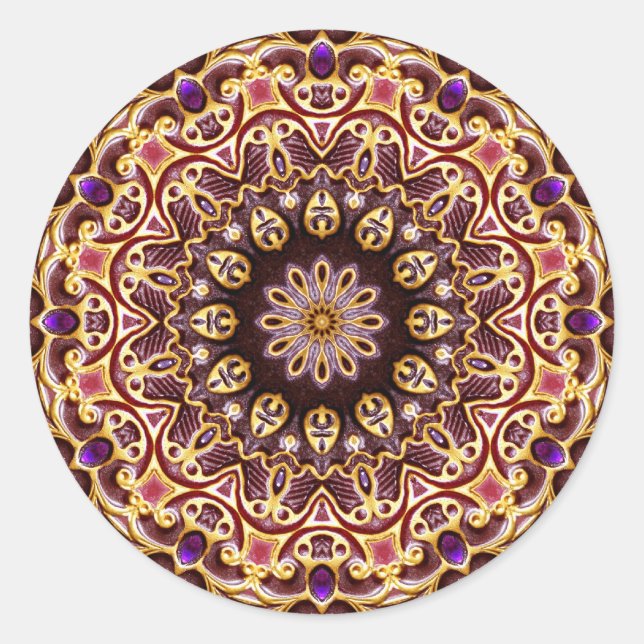 Geometry Jewel Mandala Sticker (Vorderseite)