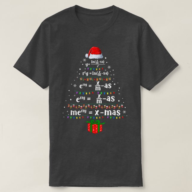 Geometry Math Science Teacher Frohe Weihnachten T-Shirt (Design vorne)