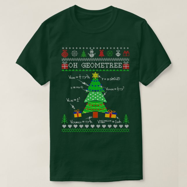 Geometry Mathe Science Lehrer Weihnachten 2023 Oh  T-Shirt (Design vorne)