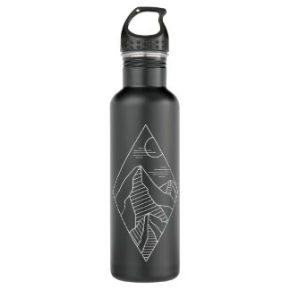 Geometry Mountains Hiking Mountain Lovers 1490 Edelstahlflasche