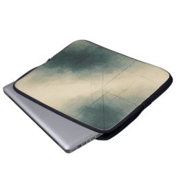 Geometry of Emotion Pt3 Japandi Teal Gray Laptopschutzhülle