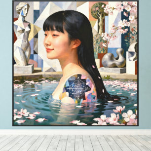 "Geometry of Serenity" - Ein digitales Portrait Leinwanddruck