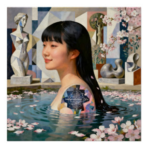 "Geometry of Serenity" - Ein digitales Portrait Poster