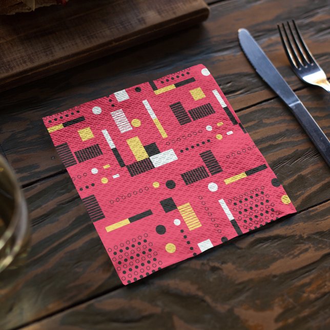 Geometry Polka Streifen Serviette (decorative touch to your dinner table with our dinner paper napkins and perfect for any occasion.)