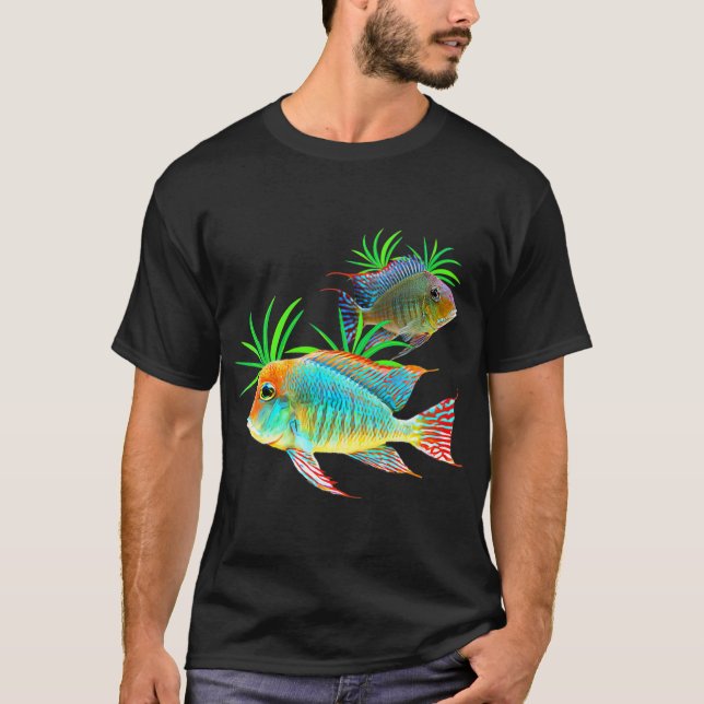 Geophagus Eartheater Cichlid Fisch Tank Aquarium (Vorderseite)