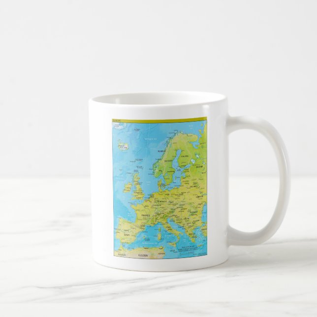 Geopolitische regionale Karte von Europa Kaffeetasse (Rechts)