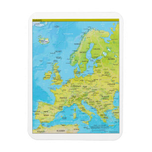 Geopolitische regionale Karte von Europa Magnet