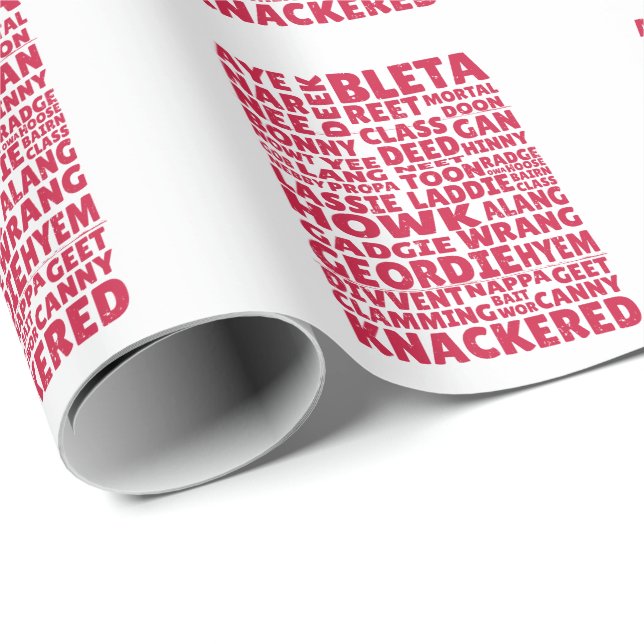 Geordie slang Northern English Geschenkpapier (Rolleneckpunkt)