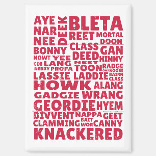 Geordie slang Northern English Magnet