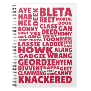 Geordie slang Northern English Notizblock