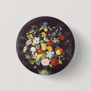 Georg Flegel Big Stück Blume (in Nische) Button