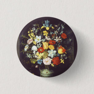 Georg Flegel Big Stück Blume (in Nische) Button