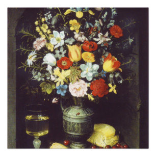 Georg Flegel Big Stück Blume (in Nische) Post Poster
