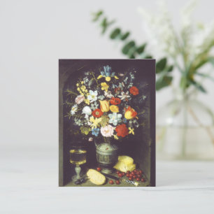 Georg Flegel Big Stück Blume (in Nische) Postkarte