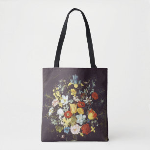 Georg Flegel  Großes Blumenstück (in Nische)   Tasche