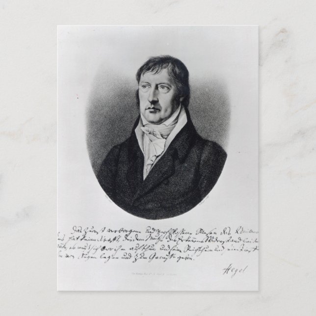 Georg Wilhelm Friedrich Hegel Postkarte (Vorderseite)