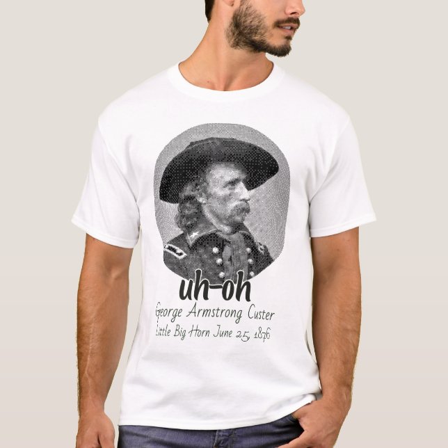 George Armstrong Custer kleines Horn T-Shirt (Vorderseite)
