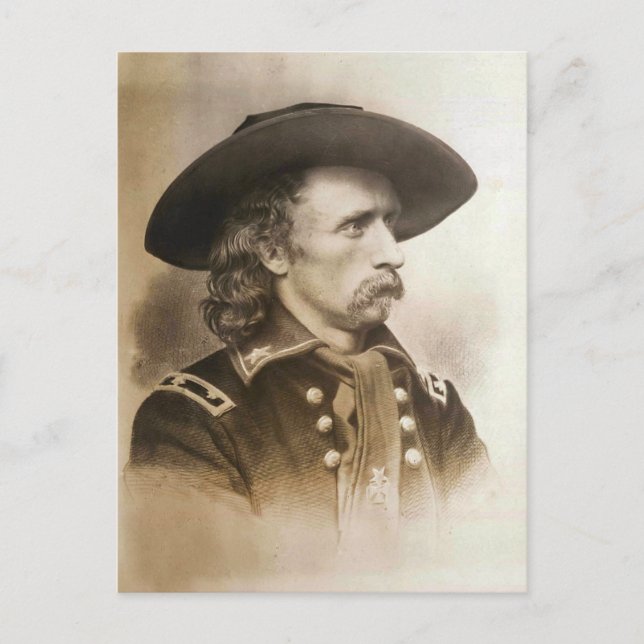 George Armstrong Custer um die 1860er Postkarte (Vorderseite)