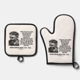 George B. Shaw Ich glaube nicht an Umstände Ofenhandschuh & Topflappen-Set