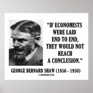 George B. Shaw, wenn die Ökonomen keine Schlussfol Poster