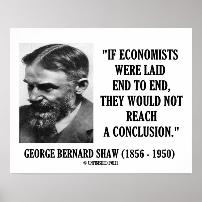 George B. Shaw, wenn die Ökonomen keine Schlussfol Poster (Vorne)