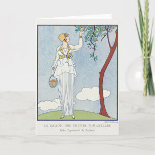 George Barbier, Art Deco Dankeschön Card Dankeskarte