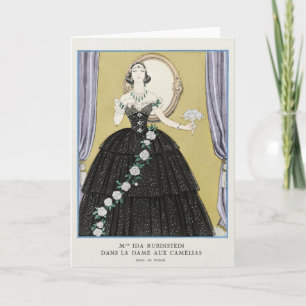 George Barbier, Art Deco Dankeschön Card Dankeskarte