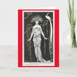 George Barbier Art Deco fashion Dankeskarte
