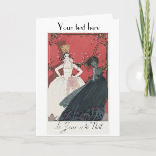 George Barbier Art Deco Fasho Danke der Karte