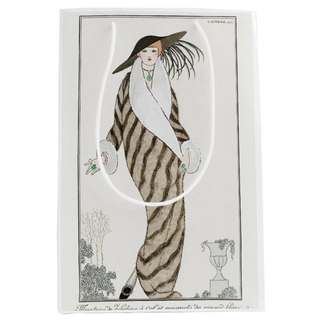 George Barbier, Art Deco Medium Geschenktasche Mittlere Geschenktüte (Vorderseite)