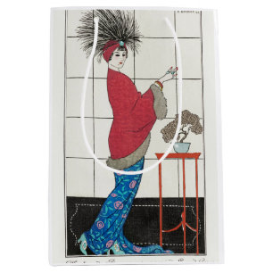 George Barbier, Art Deco Medium Geschenktasche Mittlere Geschenktüte