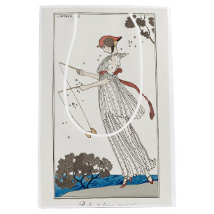 George Barbier, Art Deco Medium Geschenktasche Mittlere Geschenktüte