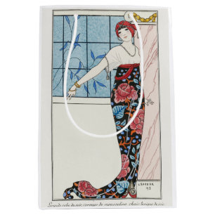 George Barbier, Art Deco Medium Geschenktasche Mittlere Geschenktüte