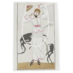 George Barbier, Art Deco Medium Geschenktasche Mittlere Geschenktüte