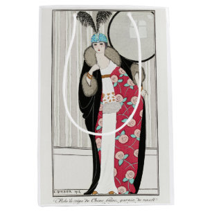 George Barbier, Art Deco Medium Geschenktasche Mittlere Geschenktüte