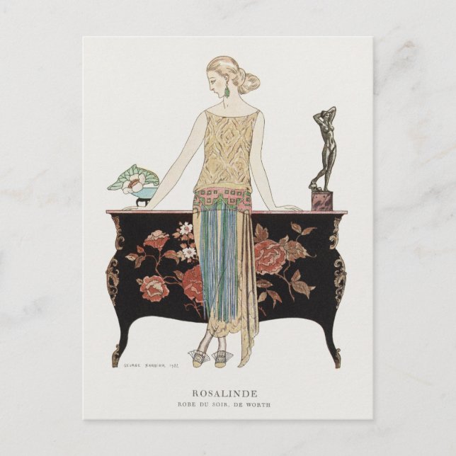 George Barbier, Art Deco Postcard Postkarte (Vorderseite)