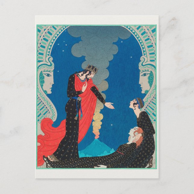 George Barbier, Art Deco Postcard Postkarte (Vorderseite)