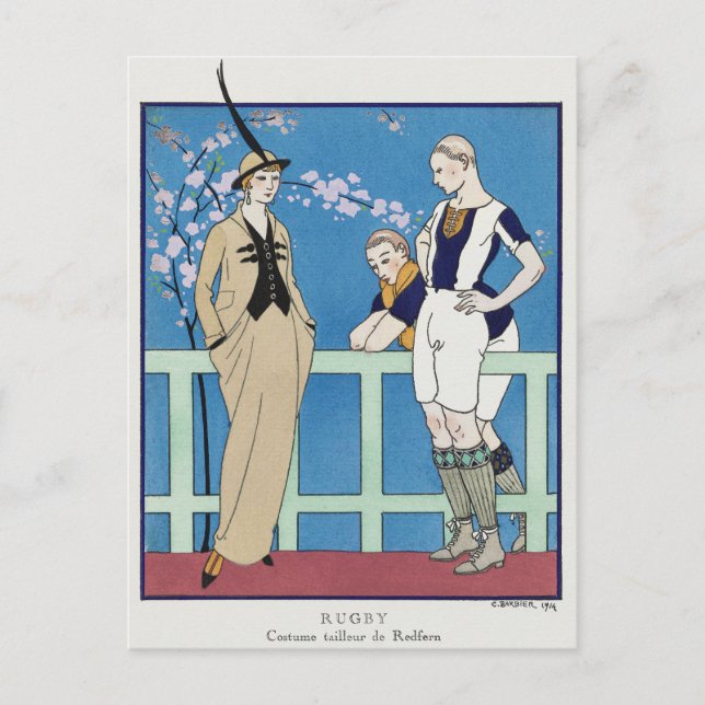 George Barbier, Art Deco Postcard Postkarte (Vorderseite)