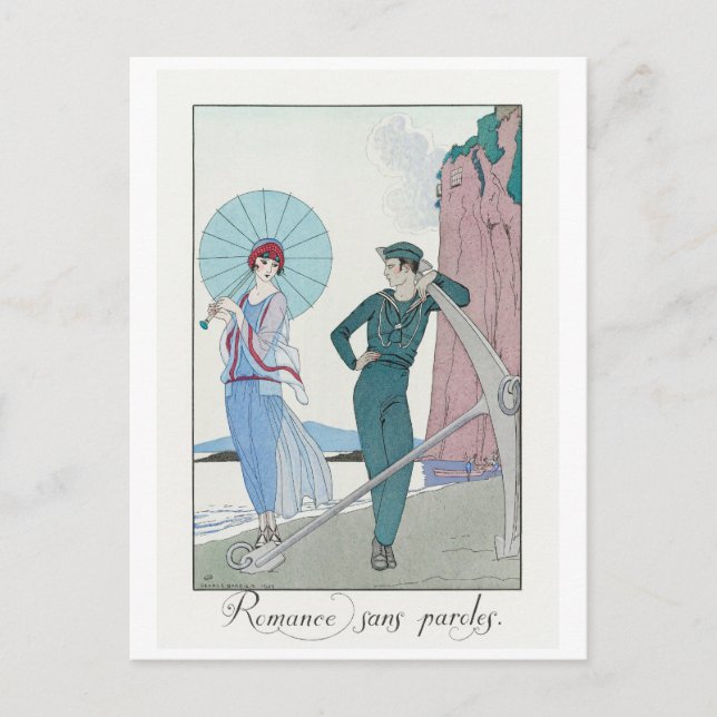 George Barbier, Art Deco Postcard Postkarte (Vorderseite)