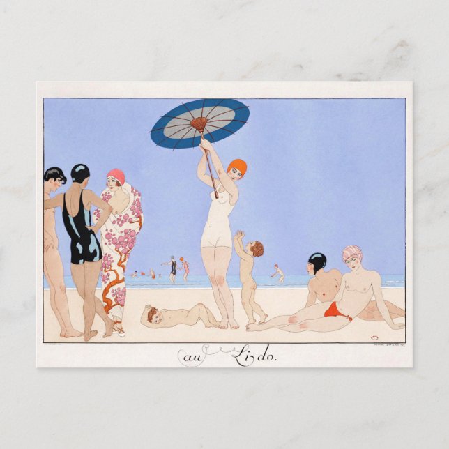 George Barbier, Art Deco Postcard Postkarte (Vorderseite)