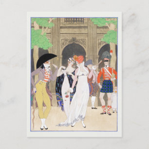 George Barbier, Art Deco Postkarte